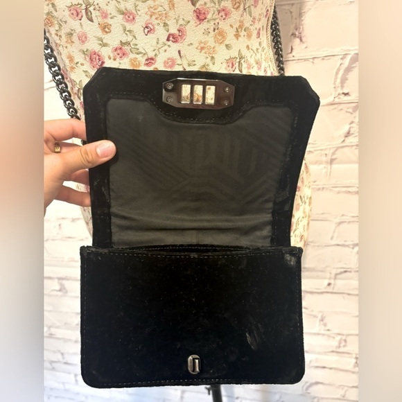 Rebecca Minkoff Black Velvet Shoulder Bag - NWOT - Picture 3 of 5